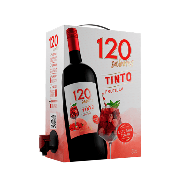 120 Sabores Tinto Frutilla 3 litros Bag in Box en Santa Rita